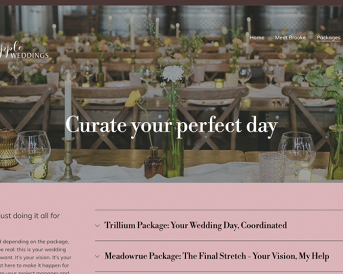 Mayapple Weddings Website