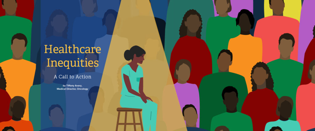 A header image from the blog for a featured article about racial inequities in healthcare.