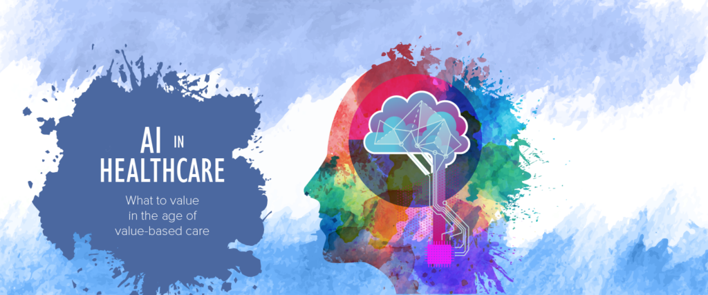 A header image from the blog for a featured article about use of AI in healthcare.