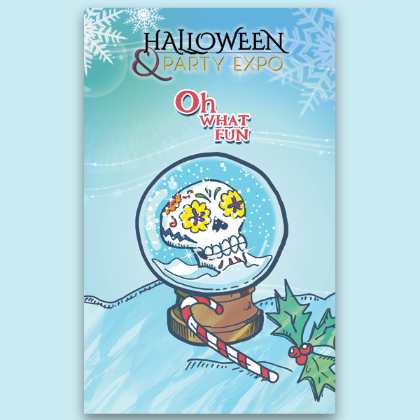 One of the three examples of a holiday card design/illustration.