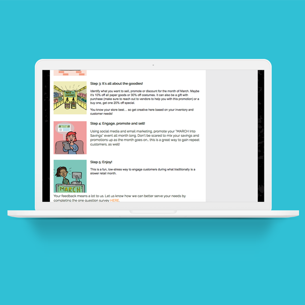 Screenshot of a monthly Retail Recipe installment in action.