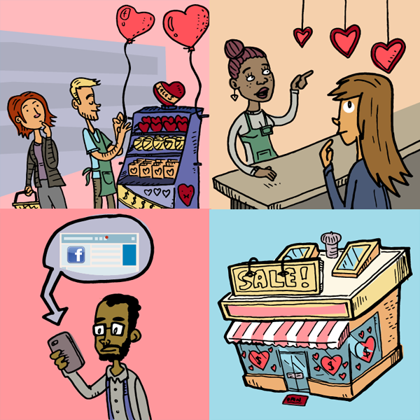 Closeups of some Retail Recipe illustrations (February).