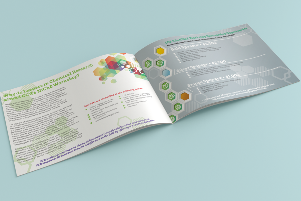 Interior spread of the workshop brochure.